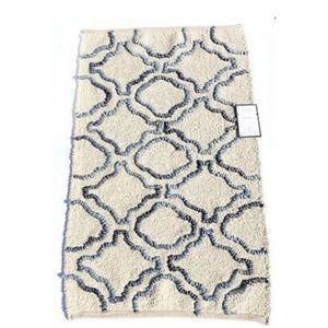 "Threshold Cotton Bath Rug 20"" X 34"" Blue/Cream